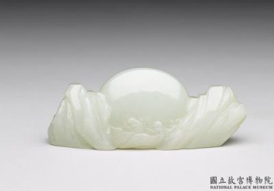 图片[2]-Jade brush stand of the sun rising over seas and mountains, Qing dynasty (1644-1911)-China Archive